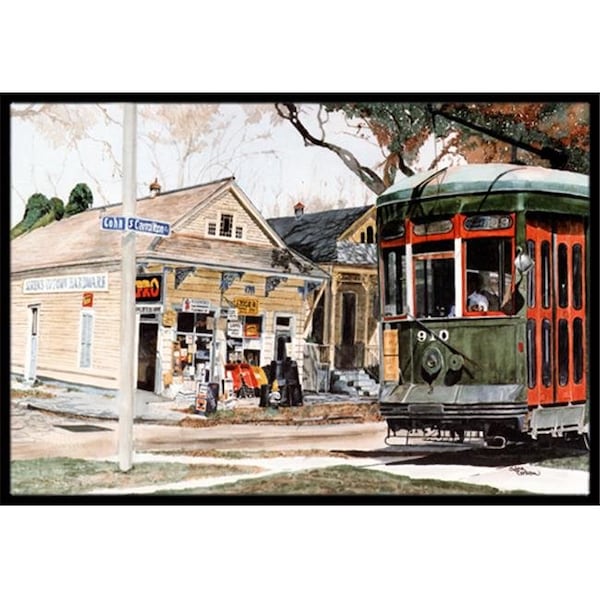 Carolines Treasures Carolines Treasures 8108JMAT 24 x 36 in. New Orleans Street Car Indoor Or Outdoor Mat 8108JMAT - main
